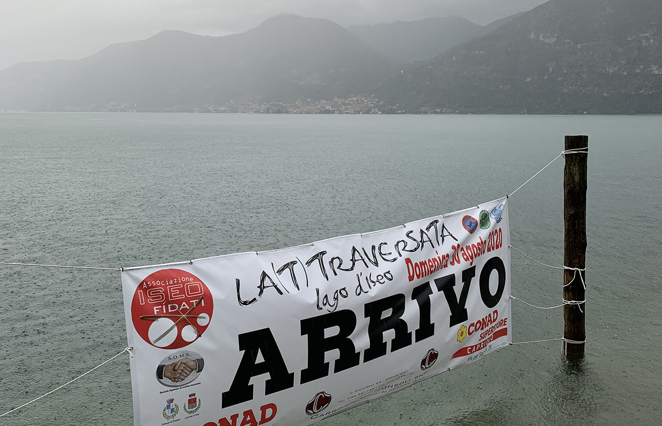 LA XXII TRAVERSATA DEL LAGO D'ISEO E' STATA ANNULLATA A CAUSA DEL MALTEMPO